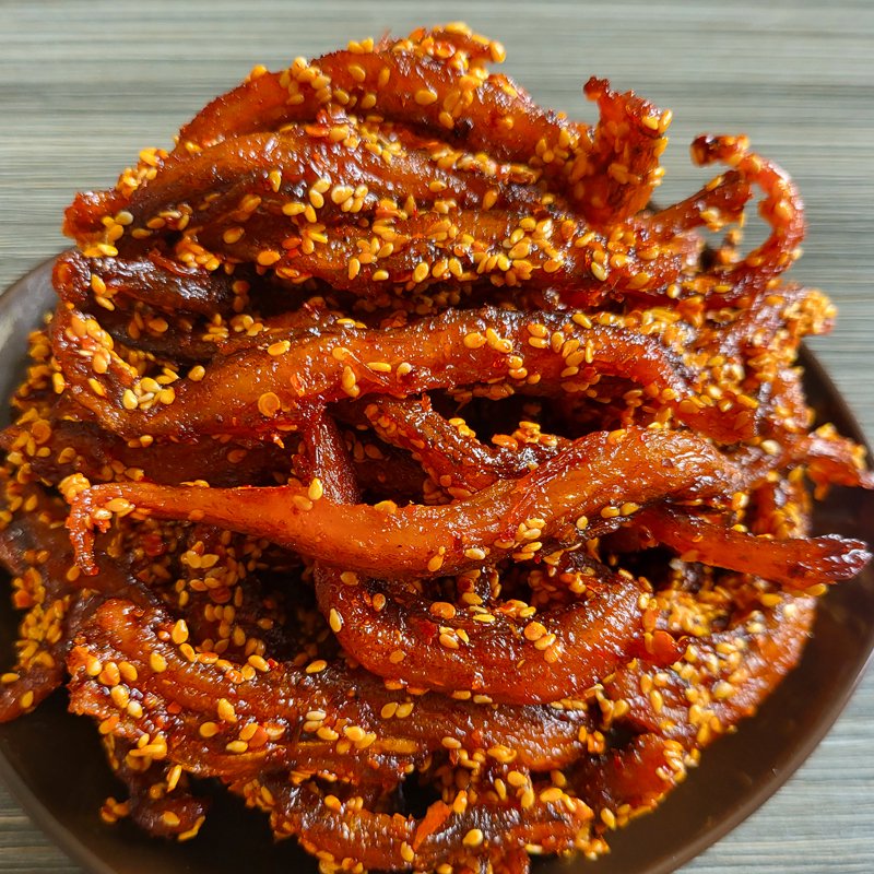 香辣龍頭魚干500g甜辣蜜汁海味即食小魚干片魚仔零食小吃休閑食品 甜口原味龍頭魚250g