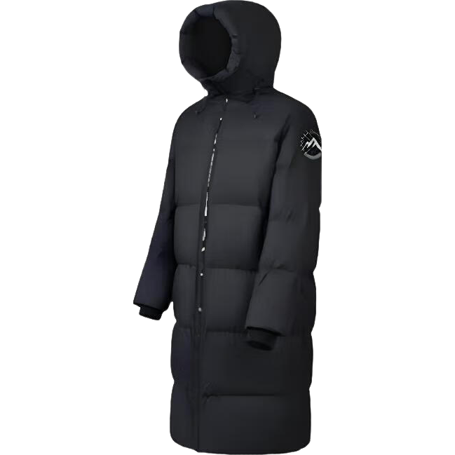 京东京造 热气球黑金大鹅绒服 保暖三防户外运动羽绒服男长款  799元