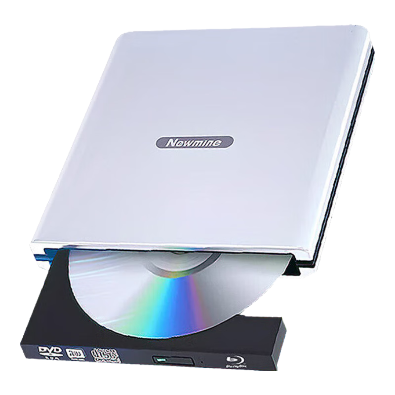 纽曼（Newmine）8倍速 USB外置光驱 DVD外置刻录机 移动光驱 cd/dvd外接光驱 笔记本电脑台式机通用全兼容读刻一体 【3D蓝光】BD超清影音，稳定读刻