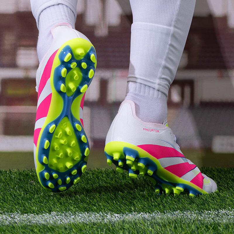 阿迪达斯（adidas）PREDATOR猎鹰25足球鞋男 26春季新款AG短钉中端成人足球鞋 【猎鹰25】白色/晒图退10 建议拍大一码 42.5 (270mm)