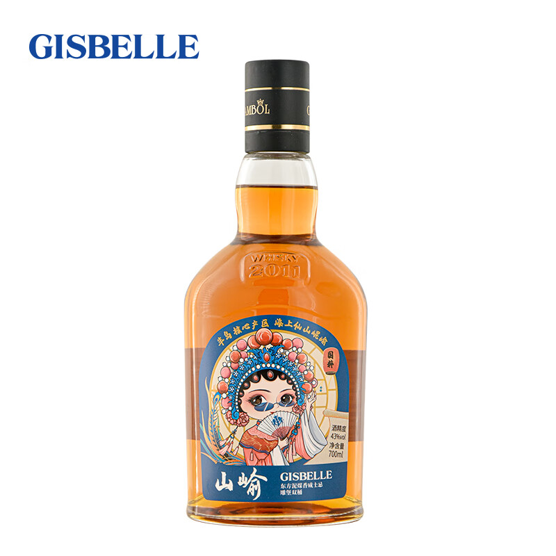 吉斯波尔43度国产山崳东方泥煤香调和威士忌三重蒸馏700ml礼盒装洋酒