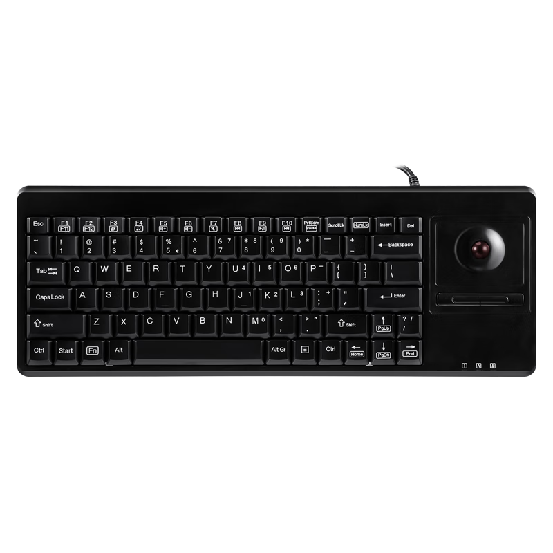 perixx 佩銳 PB514 雙連接HUB 商務(wù)/工控有線USB軌跡球鍵盤(pán) 防水濺工業(yè)鍵盤(pán) HUB接口