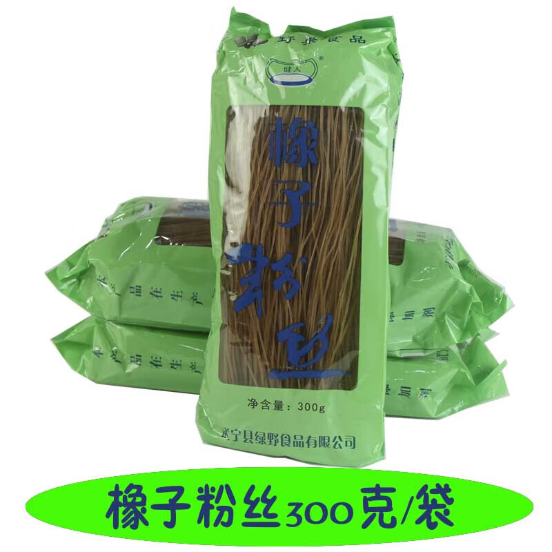 健人 健人牌橡子粉丝栎子粉丝米粉米线食品零食 300克袋*2