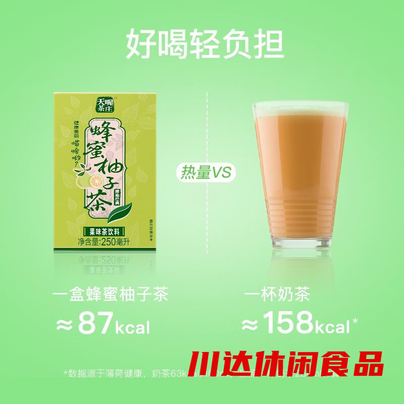 天喔蜂蜜柚子茶250ml*24盒 饮料送礼饮品果味茶饮料整箱 250ml*24盒