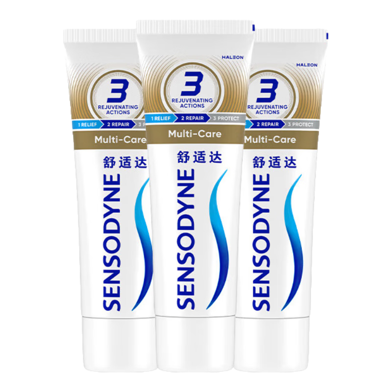 舒适达 牙膏 多效护理180g三支装 83.9元