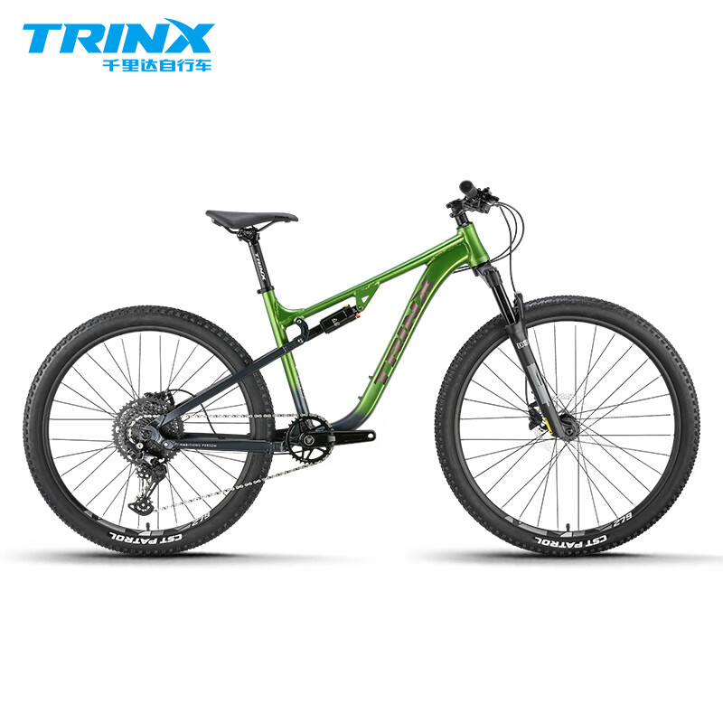 千里達（TRINX）千里達梟雄禧瑪諾軟尾山地車(chē)桶軸油壓碟剎變速山地自行車(chē)男 啞灰綠 M 381m(建議160cm-170cm)12速2