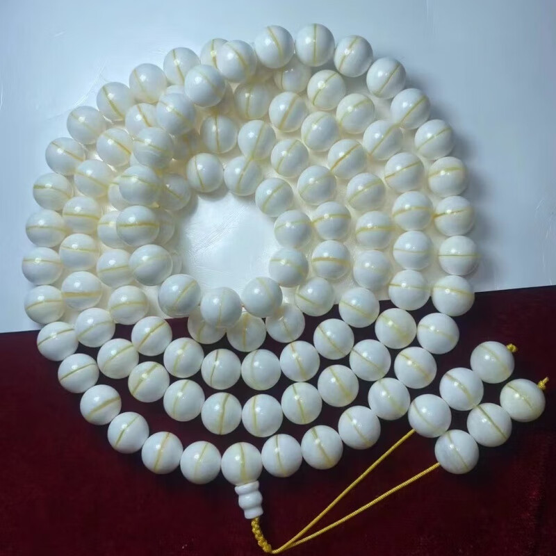 欣相度diy天然手工金線貝殼一線天高顏值串情侶手串原色時(shí)尚108顆 6mm
