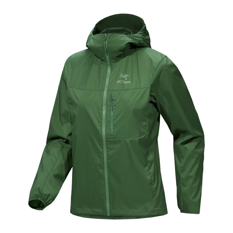 始祖鸟（ARC&#039;TERYX）SQUAMISH HOODY 24新款风壳 轻质舒适耐磨男女同款连帽夹克皮肤衣 Eden/绿色 M