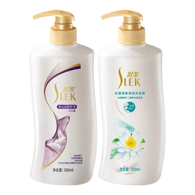 舒蕾洗发水套装 蚕丝柔顺丝滑洗护套装清爽留香洗头膏露男士女士 蚕丝洗沐套装共1200ml