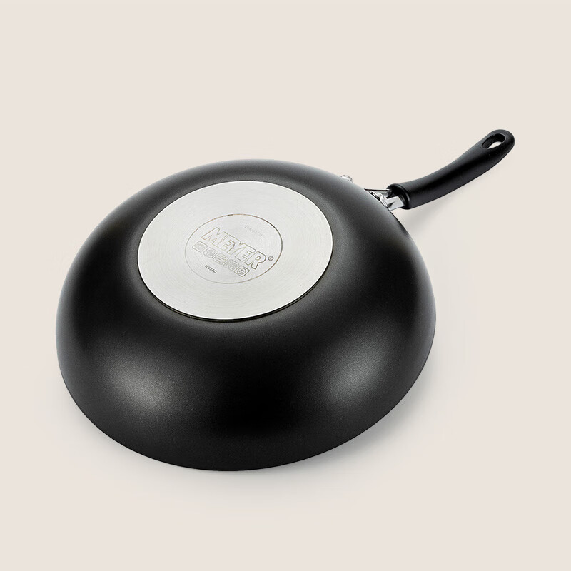 美亚（MEYER） 炒锅不粘炒菜耐腐蚀易清洗 耐磨不粘 煎炒烹炸 家用无油烟平底 炒锅+盖（洗碗机可用） 30cm