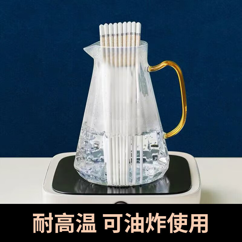 梵创景德镇正宗陶瓷筷子10双家用高档抗菌防霉中式防滑耐高温健康餐具 【礼盒装】时光漫步陶瓷筷子10双