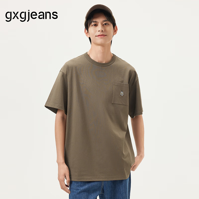 gxgjeans��װ  ��ɫ�ڴ���ƿ�������Բ�����T�� 25������Ʒ ��ɫ M (170) 75.21Ԫ