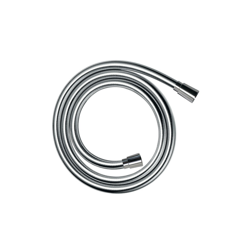 汉斯格雅卫生间花洒配件花洒支架升降杆家用防缠绕金属质感软管 镀铬色易飞丝软管1.60m