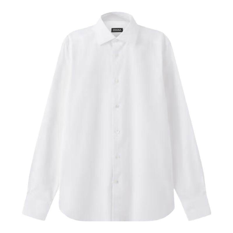 杰尼亞（Zegna）25春夏新品 男士棉質(zhì)長袖襯衫男裝禮物男 901341A9 9MS0JI 白色 39 /m