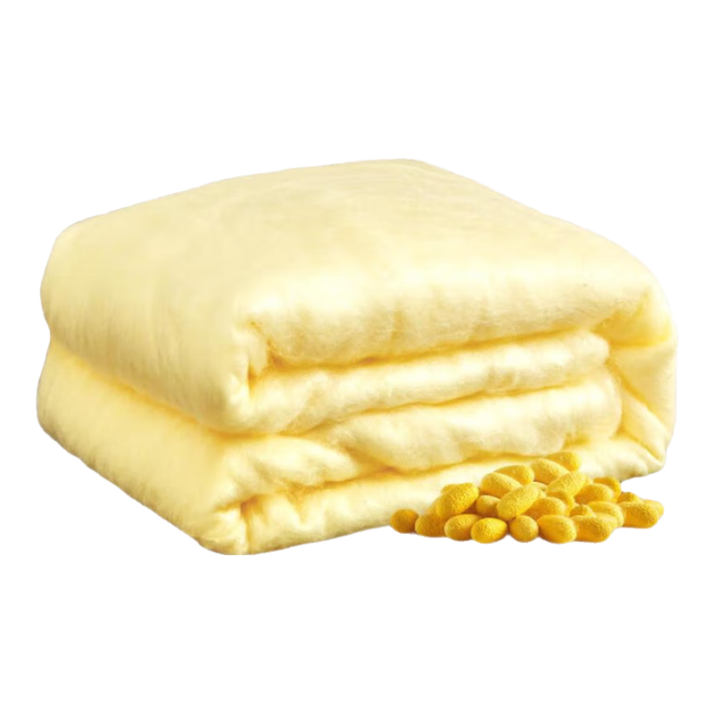 钱皇黄金丝贵族蚕丝被  100%桑蚕长丝 春秋被 2斤 220*240cm 黄色