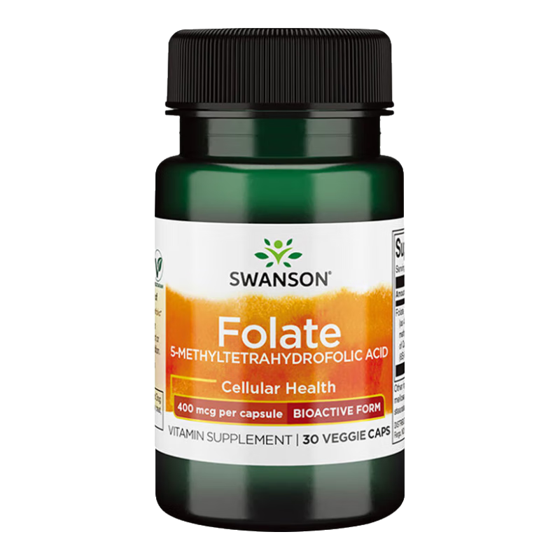 ˹��ɭ��SWANSON��400mcg����Ҷ��30�� ������Ůͬ���и�6S-5�׻��������Ҷ��Ƭ