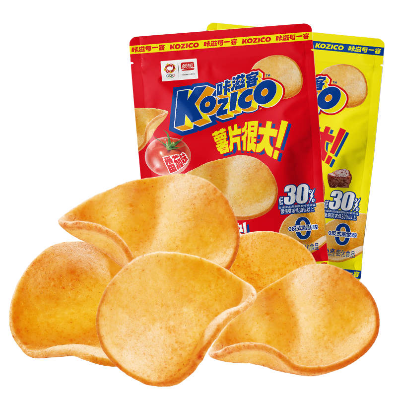 盼盼 薯片很大 休闲零食办公室解馋膨化食品 烤肉味 245g/袋