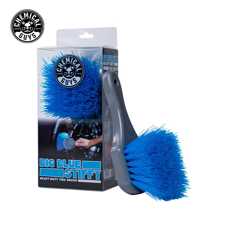 化學(xué)小子(Chemical Guys)輪轂刷系列汽車(chē)刷地毯清潔刷長(cháng)柄短柄輪胎轂洗車(chē)刷工具包 ACCG05_短柄輪胎刷(新版)