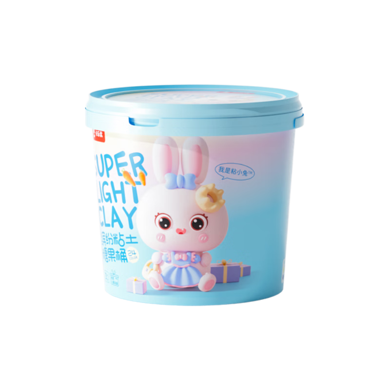 卡樂(lè )優(yōu)（Coloyou）24色超輕粘土繽紛桶易收納安全寶寶手工diy兒童黏土無(wú)味無(wú)毒彩泥橡皮泥男孩女孩小學(xué)生玩具禮物