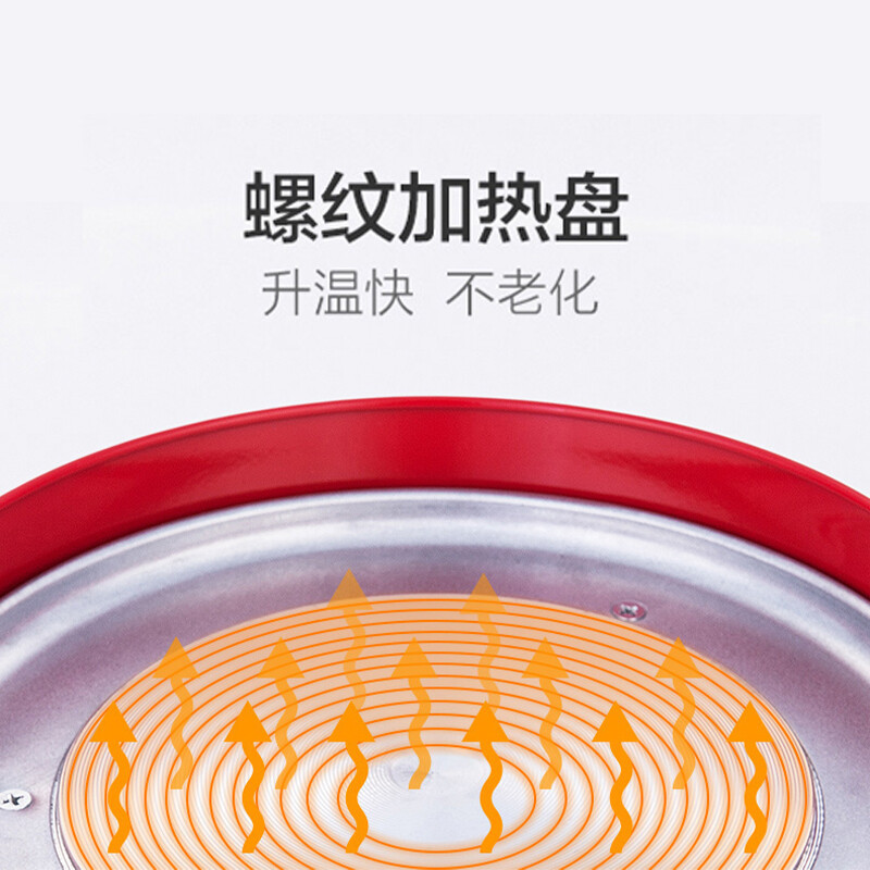 爱家乐电火锅电热锅烧烤盘加厚不锈钢多功能分体式火锅家用迷你2升A55  1-2人适用 2L 标配（无蒸笼和温度计提手）