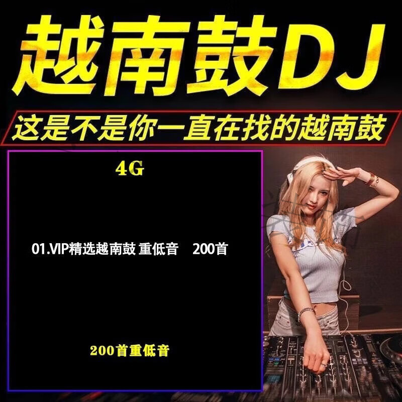 行后重低音炸街越南鼓DJ音乐U盘车载电器配件 越鼓强劲重低音-200首