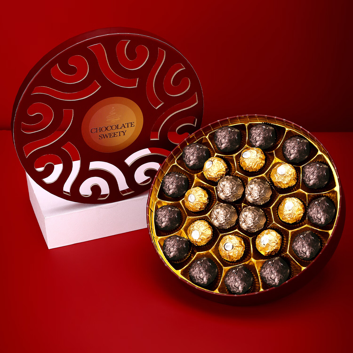 费列罗（FERRERO）多唯呀巧克力礼盒母亲节礼物送妈妈520情人节礼物生日女朋友老婆 费列罗多唯呀礼盒红25粒 270g
