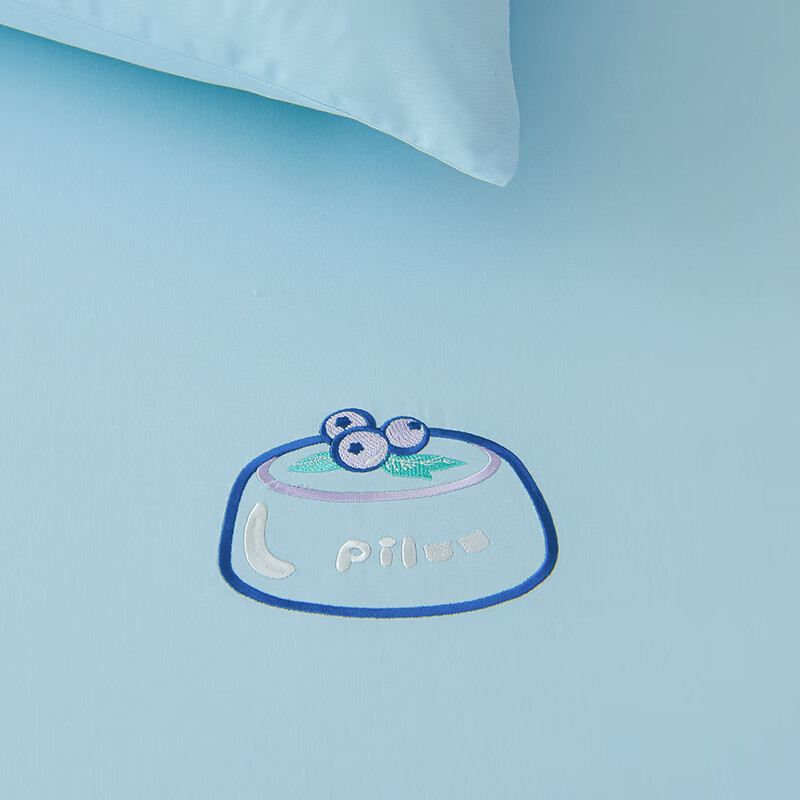 匹鲁床笠A类全棉刺绣床笠 暮色灰 150*200cm（单床笠）