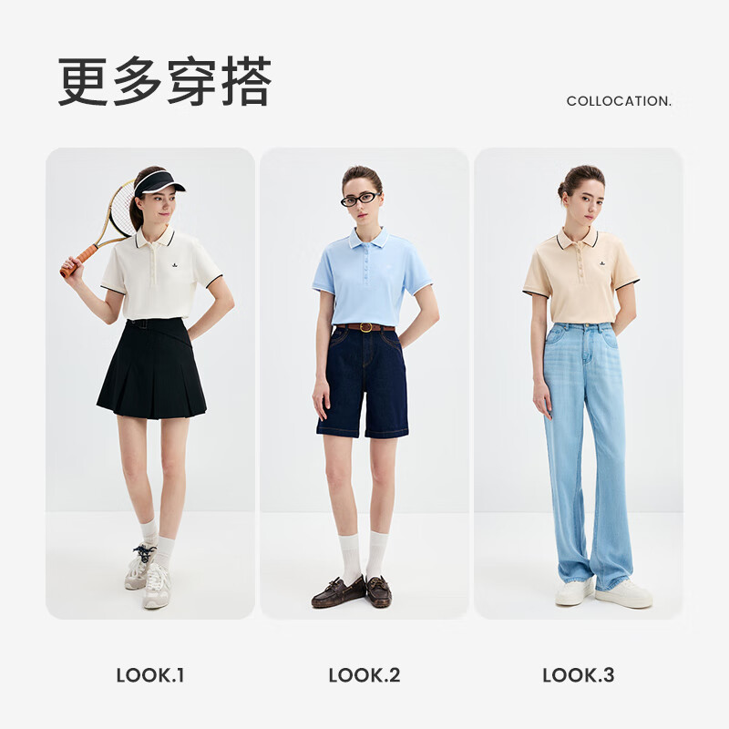 Navigare意大利小帆船女士翻领T恤夏季休闲简约POLO衫百搭时尚短袖体恤衫 海军蓝 XL