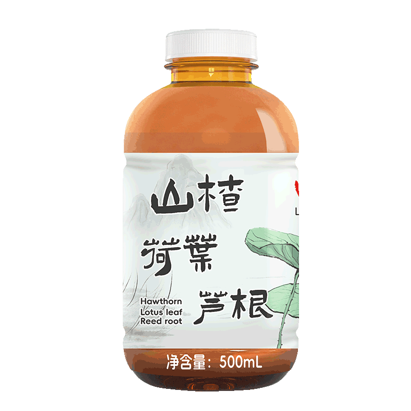 冠芳山楂樹(shù)下荷葉蘆根草本植物飲料500ml*12瓶0脂0香精0蔗糖整箱裝