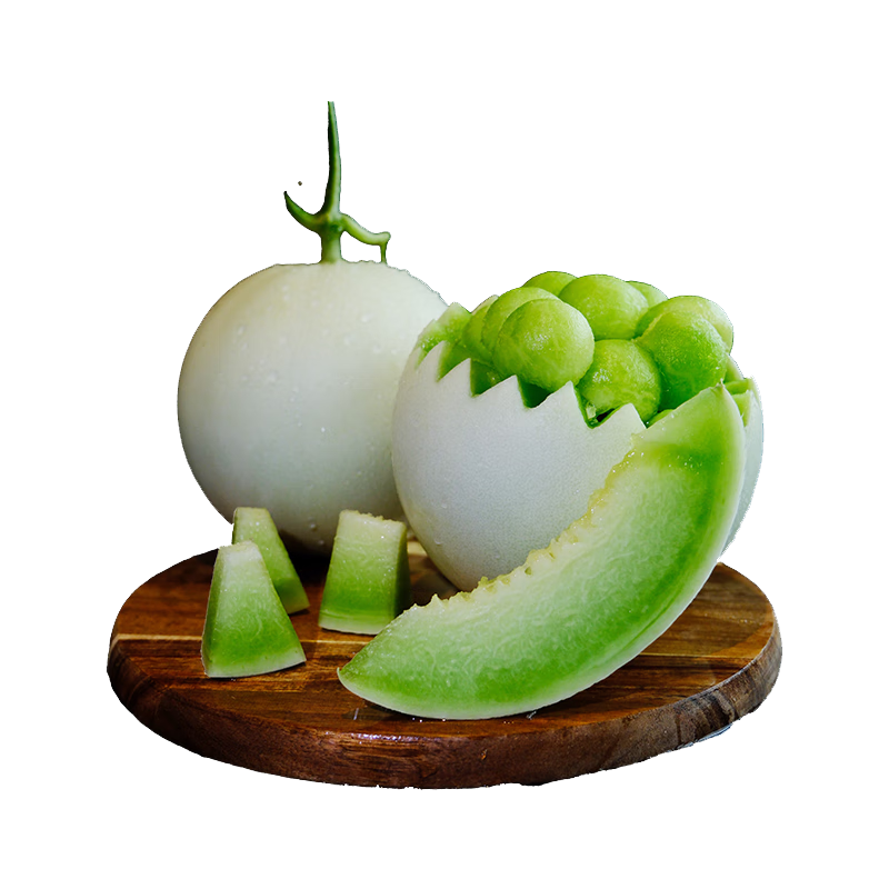 京鲜生山东玉菇甜瓜 2枚 净重6-7斤 水果蜜瓜 源头直发