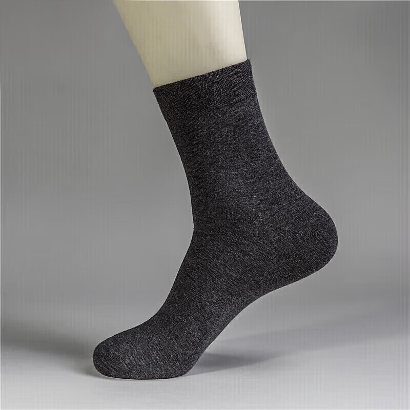 雅鹿男士袜子男四季中筒袜运动舒适透气商务休闲男袜诸暨袜子 混色 10双 均码