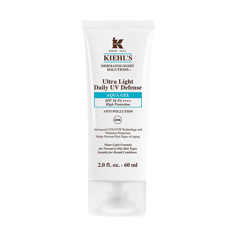 科顏氏（Kiehl's）水感柔潤防曬乳小橘盾小冰盾干皮敏感肌隔離控油不粘膩生日禮物 水感防曬霜 60ml