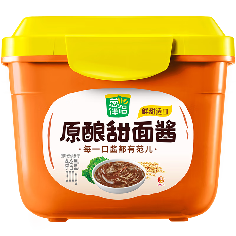 葱伴侣六月香原酿甜面酱300g0%添加色素/黄原胶炒菜焖炖蘸调味 欣和出品