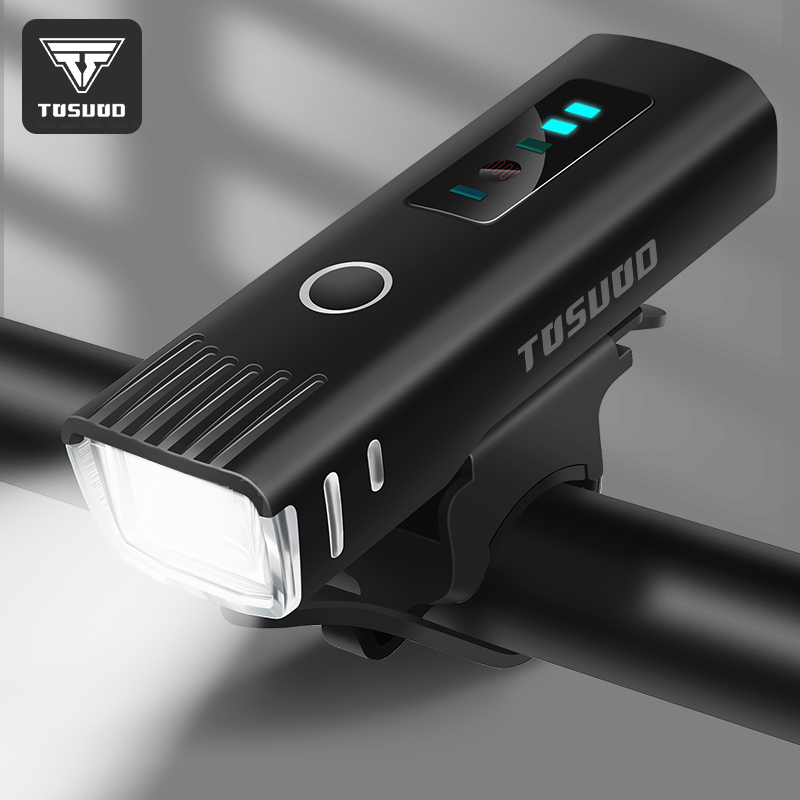 tosuod 自行车灯前灯充电强光手电筒单车夜行灯骑行装备配件超亮山地
