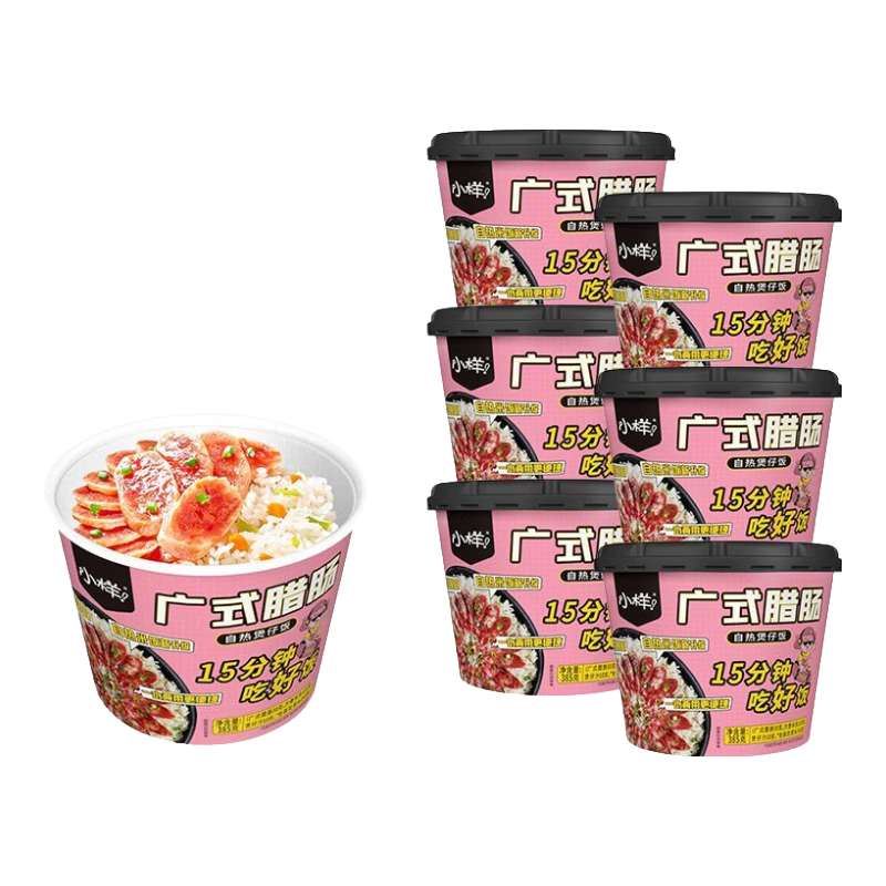 小樣自熱米飯385g*6桶煲仔飯方便速食學(xué)生懶人即食自熱食品整箱 385g廣式臘腸6桶