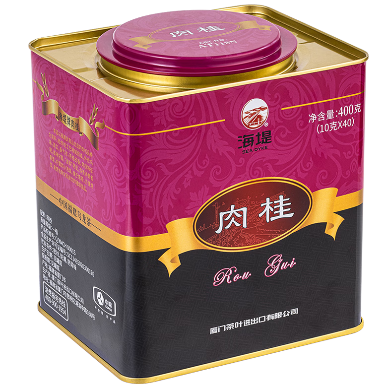 中茶海堤大紅袍茶葉老樅水仙茶肉桂送禮口糧茶獨立小包 巖茶福建烏龍 【茶香馥郁】肉桂茶 400g*1罐