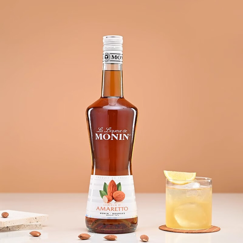 莫林苦杏风味利口酒 700ml瓶装洋酒力娇酒调制配制莫吉托酒精量28% 苦杏风味
