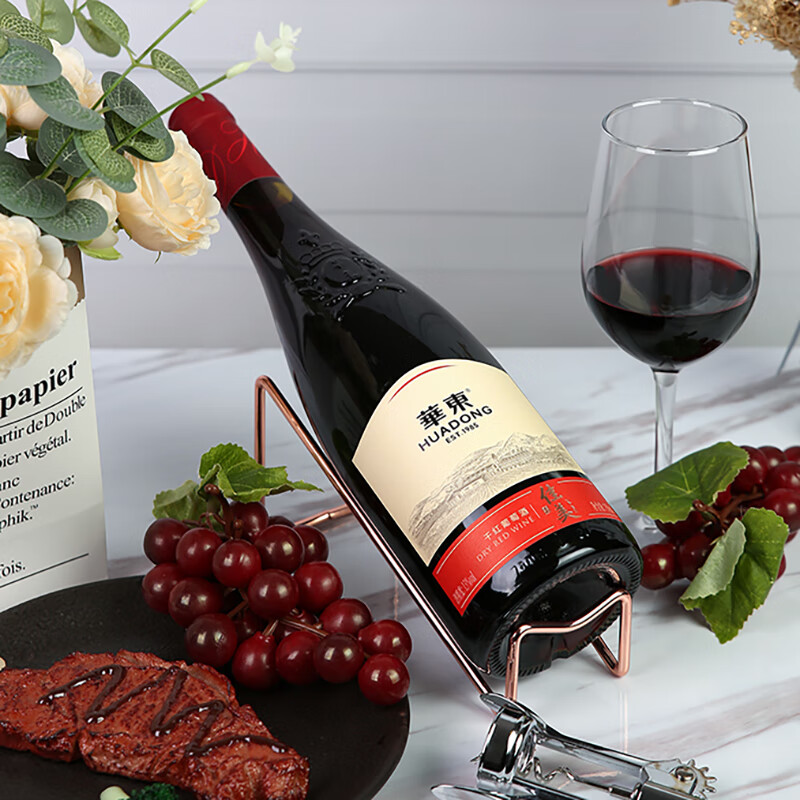 华东（HUADONG）精制 佳美干红葡萄酒 聚会宴请 微醺红酒 整箱装 750ml*6瓶 