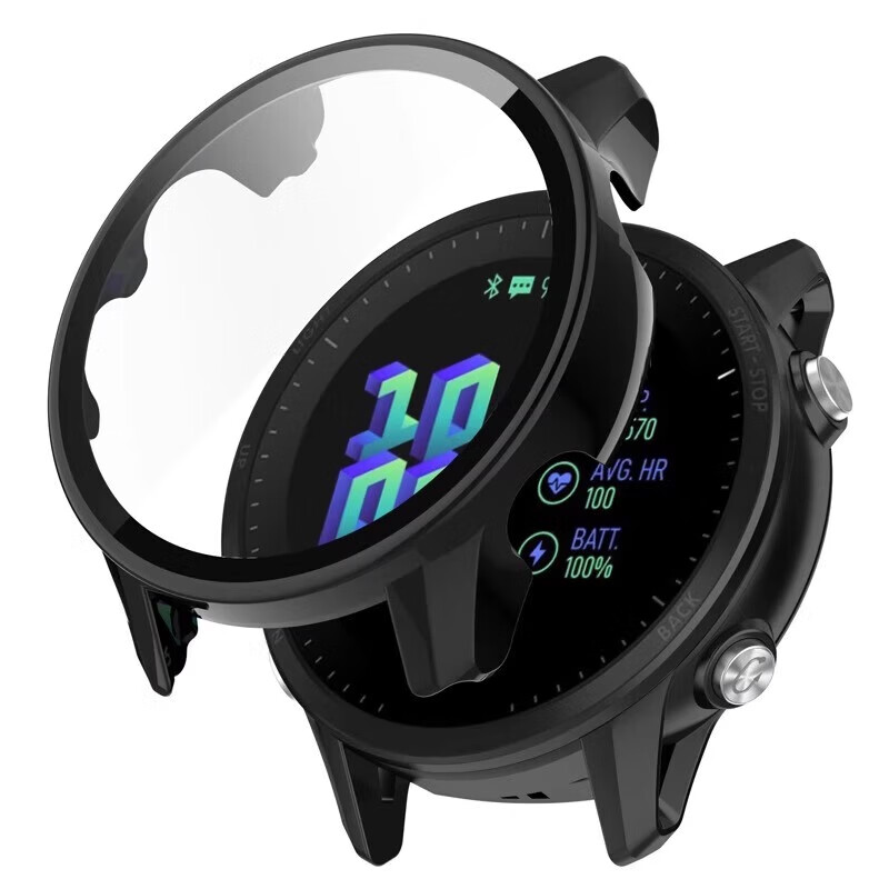 睿思派适用佳明Garmin手表255/265保护壳Forerunner955/965智能运动Active保护套Venu2plus/3S钢化壳膜一 黑色【全包款丨专用保护壳】 适用：佳明Venu 3