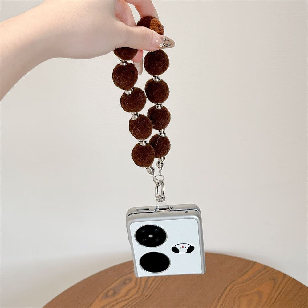 Hnew适用于华为pocket2手机壳新款ins可爱皮纹九宫格小动物P50 Pocket折叠宝盒保护套全包防摔女高级感 手绳款【九宫格小动物 白色皮纹】轻奢肤感 华为Pocket2