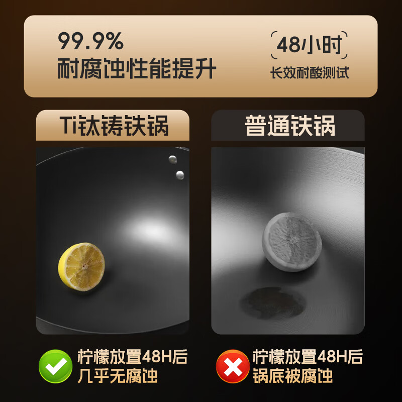 Debo德铂钛铸铁锅有钛无涂层不粘铸铁炒锅炒菜锅燃气电磁炉通用 不粘钛铸铁锅+蒸格+锅盖+铲 32cm