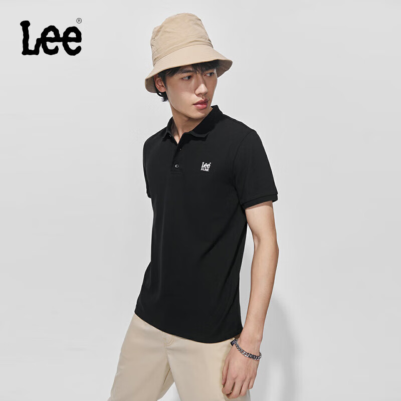 plus会员、首购：Lee 标准小logo印花男士polo衫