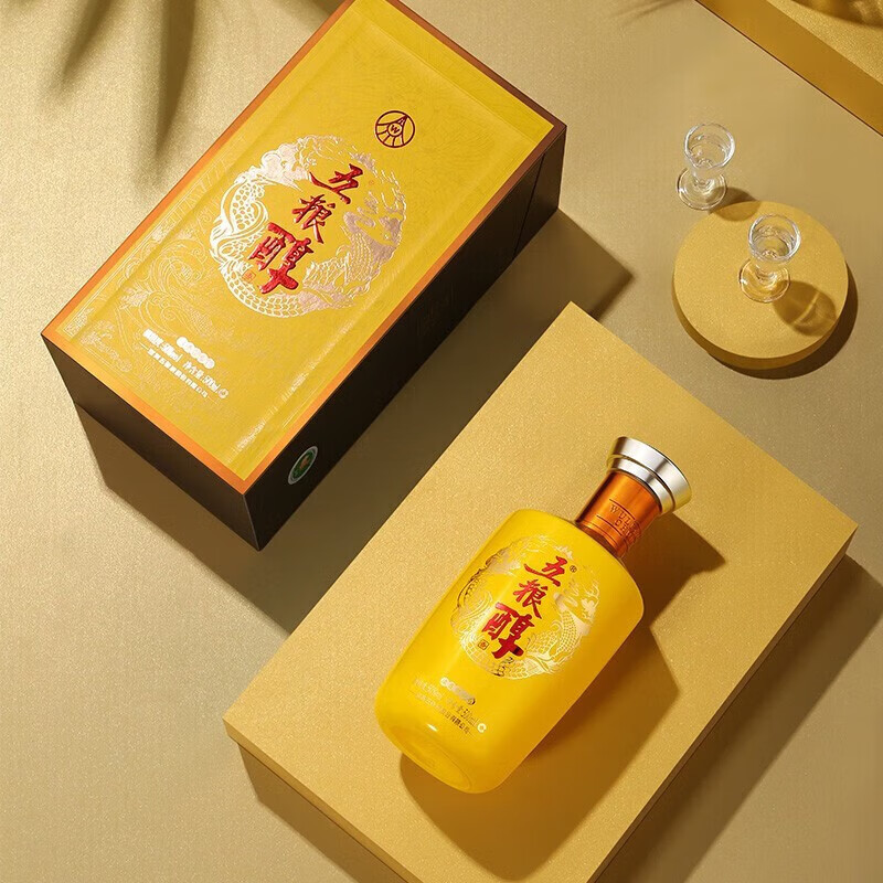 五粮醇浓香型白酒 纯粮食酒 送礼聚会自饮 50度 500mL 6瓶 五粮醇金装