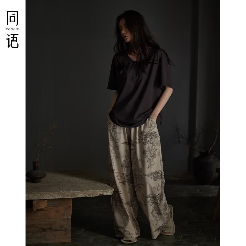 同语（TONGYU）同语25年睡衣女款夏季莫代尔棉家居服短袖睡衣凉感套装可外穿夏天 女士-M5314 M (160) (身高155-163cm)