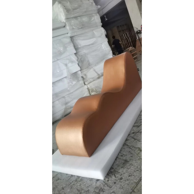 情趣波浪宾馆合欢椅休闲s沙发懒人爱椅情趣家具 金色(环保皮)