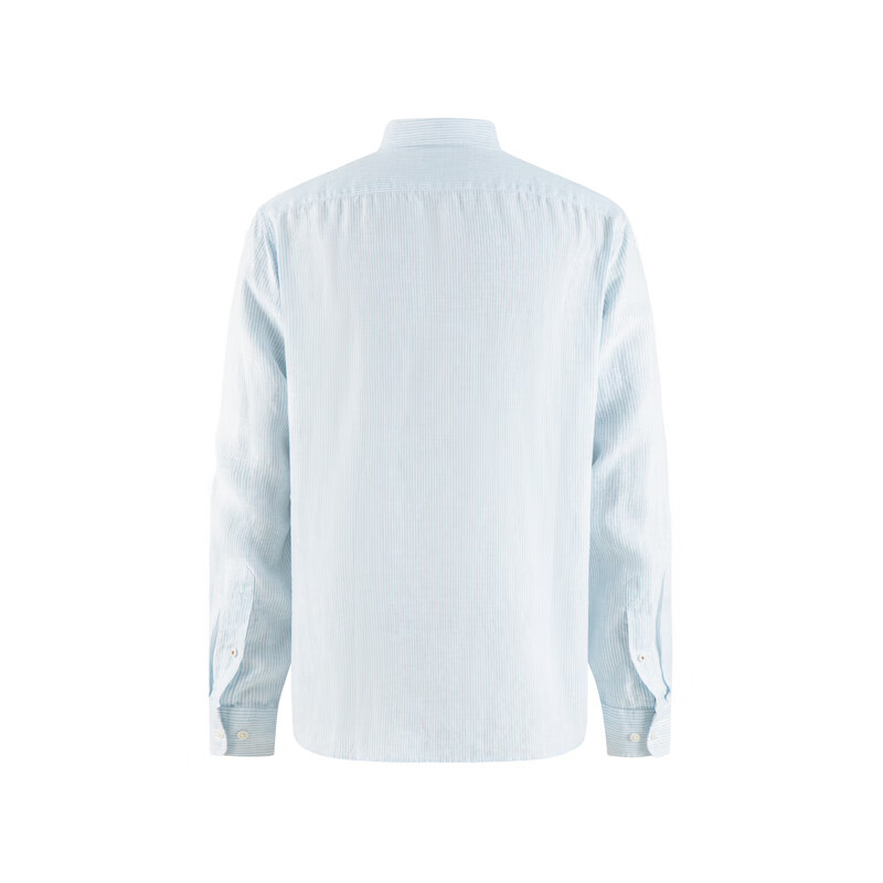 汉麻世家（HANP）【100%汉麻】秋季男士条纹翻领长袖衬衫休闲衬衣