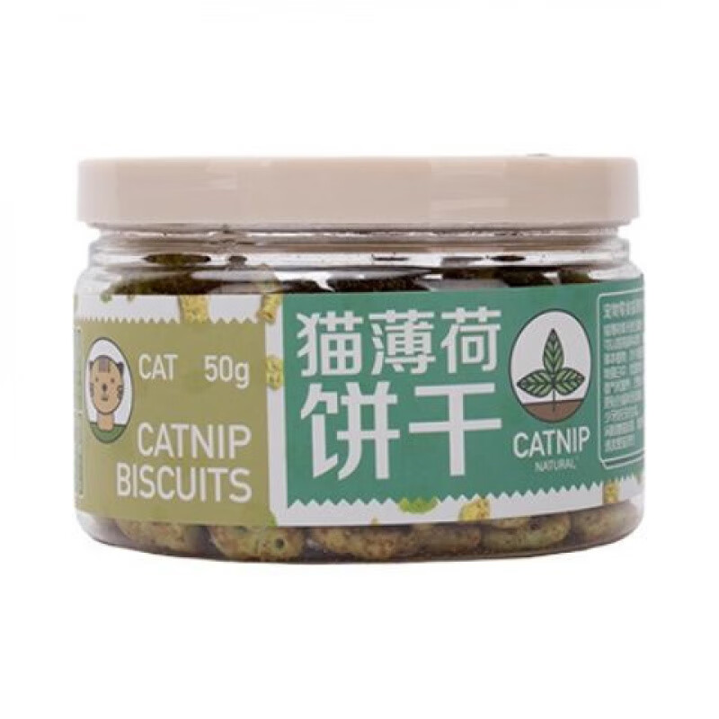 益和（MATCHWELL）益和貓草餅干貓零食貓餅干小魚(yú)餅干貓薄荷餅干貓咪磨牙潔齒鱈魚(yú) 貓薄荷餅干*2罐