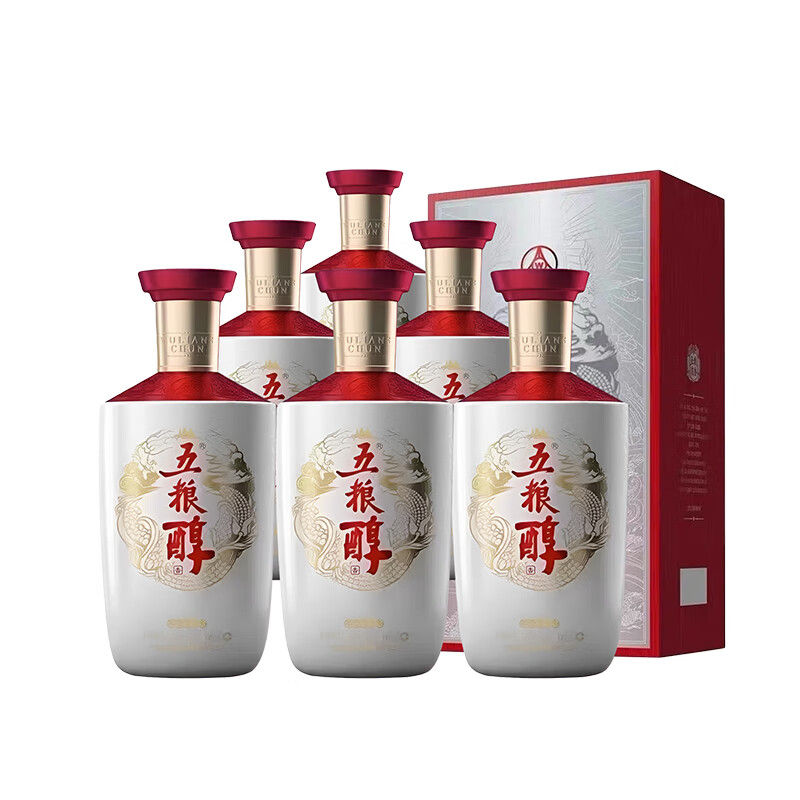 五粮醇浓香型白酒 纯粮食酒【中秋送礼】 送礼聚会自饮 50度 500mL 6瓶 五粮醇银装