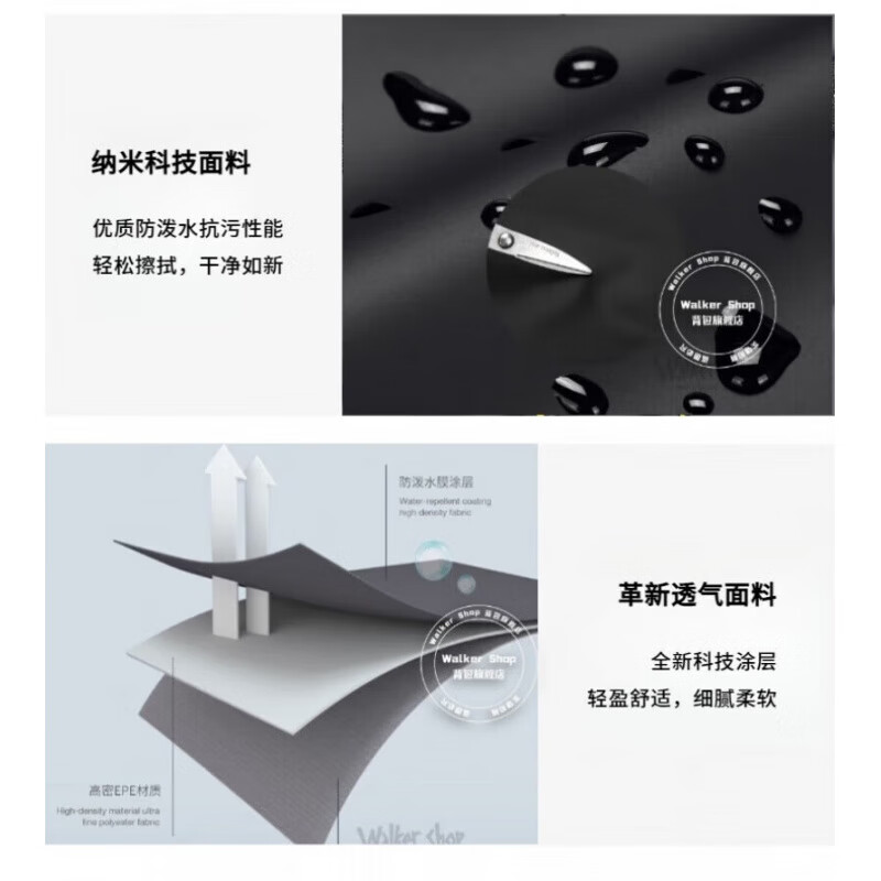 Walker Shop【2026新款】双肩包男书包大容量电脑包防泼水皮膜旅行背包男 时尚灰2.0【手提礼品包装/顺丰空 30cm*45cm*15cm【赠箱包防尘袋】