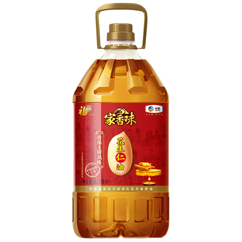 家香味 傳承土榨 壓榨一級花生油6.18L 食用油 中糧福臨門出品